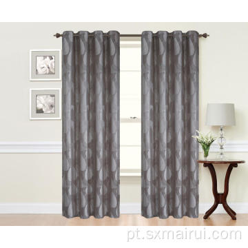 Cortinas jacquard blackout com padrão geométrico para quarto